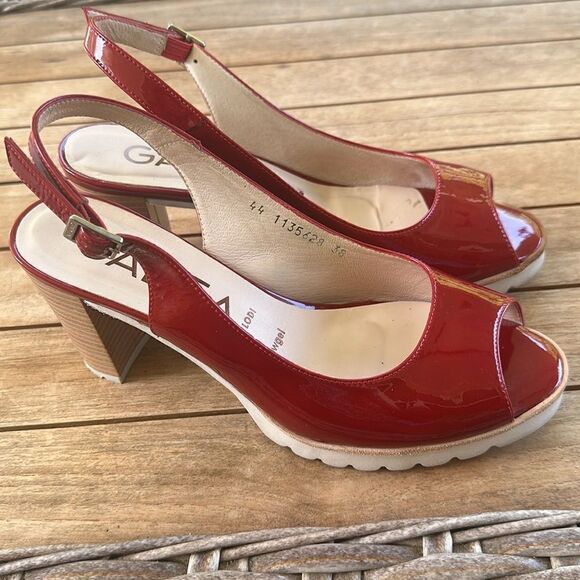 Gadea By Lodi Red Slingback Shoes 38=7.5 - Picture 2 of 9